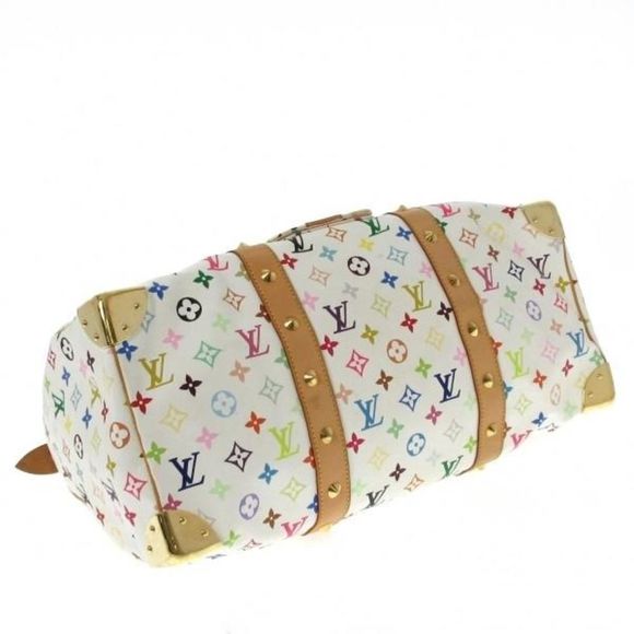 Louis Vuitton Boston Bag Monogram Multicolor Keepall 45 White - Picture 3 of 9
